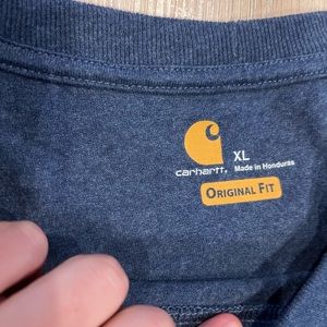 Blue Carhartt long sleeve mens shirt